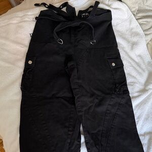 I.AM.GIA Black Utility Overalls